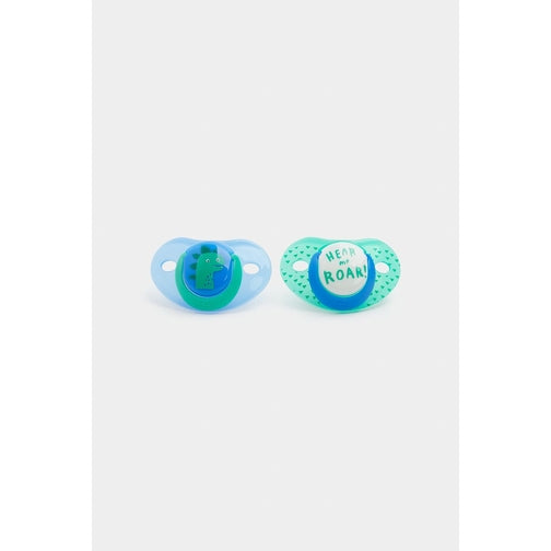 Mothercare Dino Soothers 6-12 Months - 2 Pack