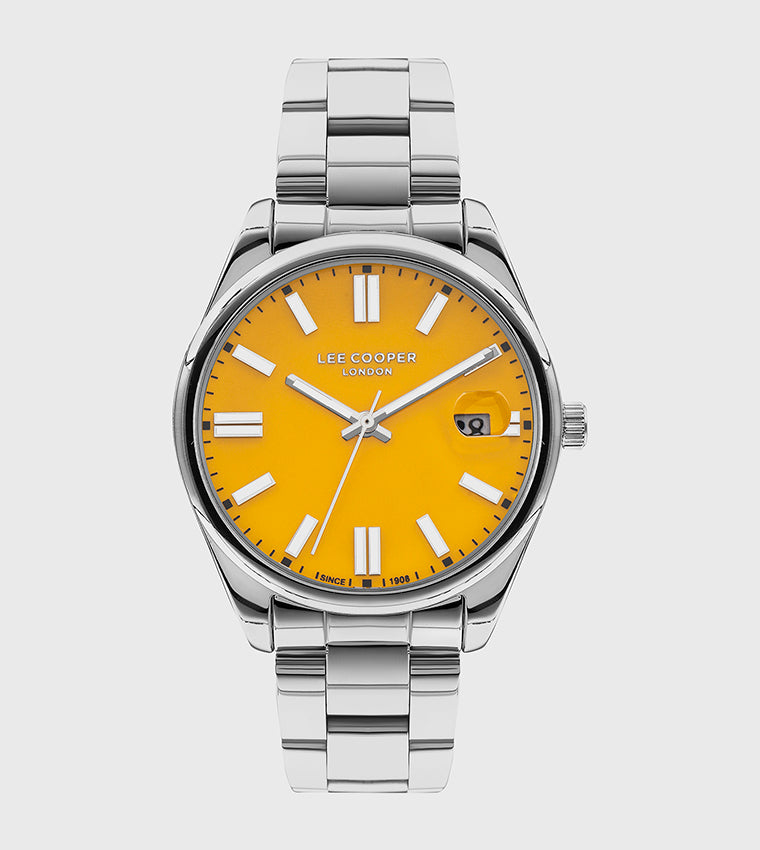 Lee Cooper Yellow Dial Analog Watch