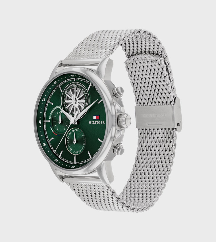 Tommy Hilfiger Green Dial Stainless Steel Analog Watch