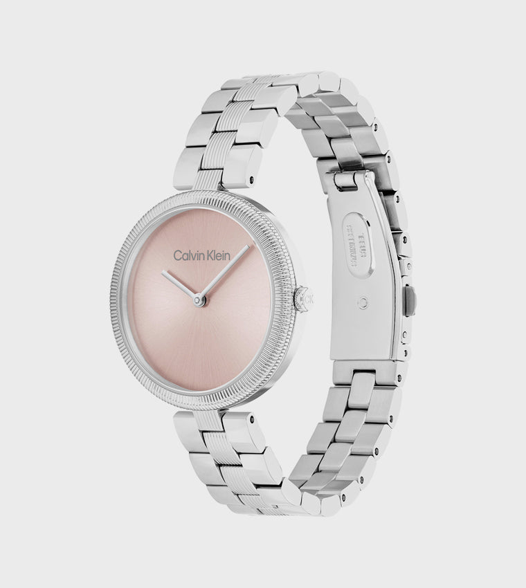 CK Blush Dial Stainless Steel Analog Watch