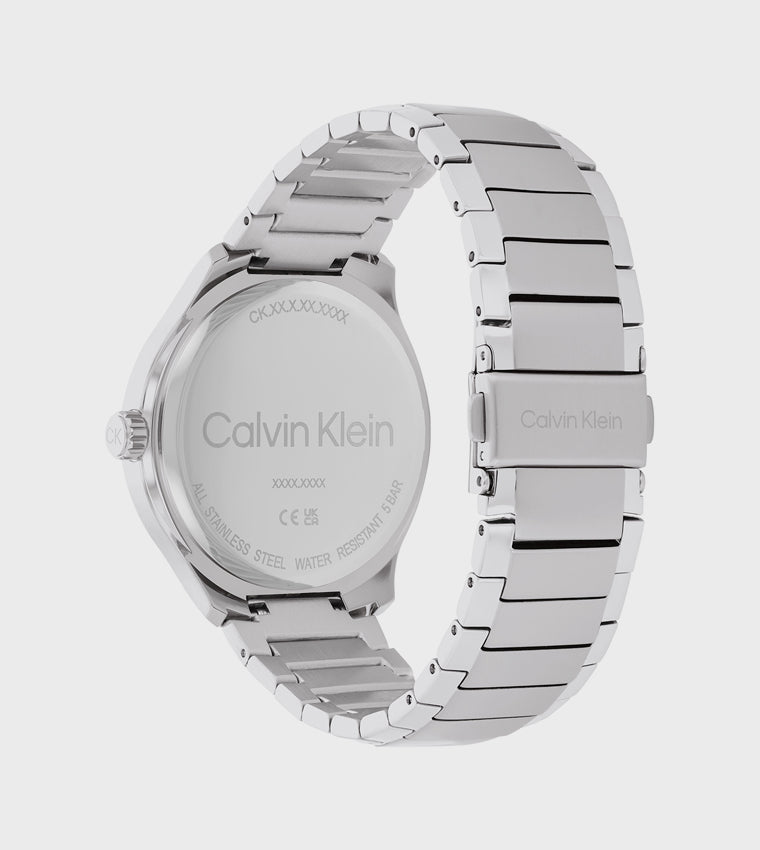 CK Black Dial Stainless Steel Analog Watch