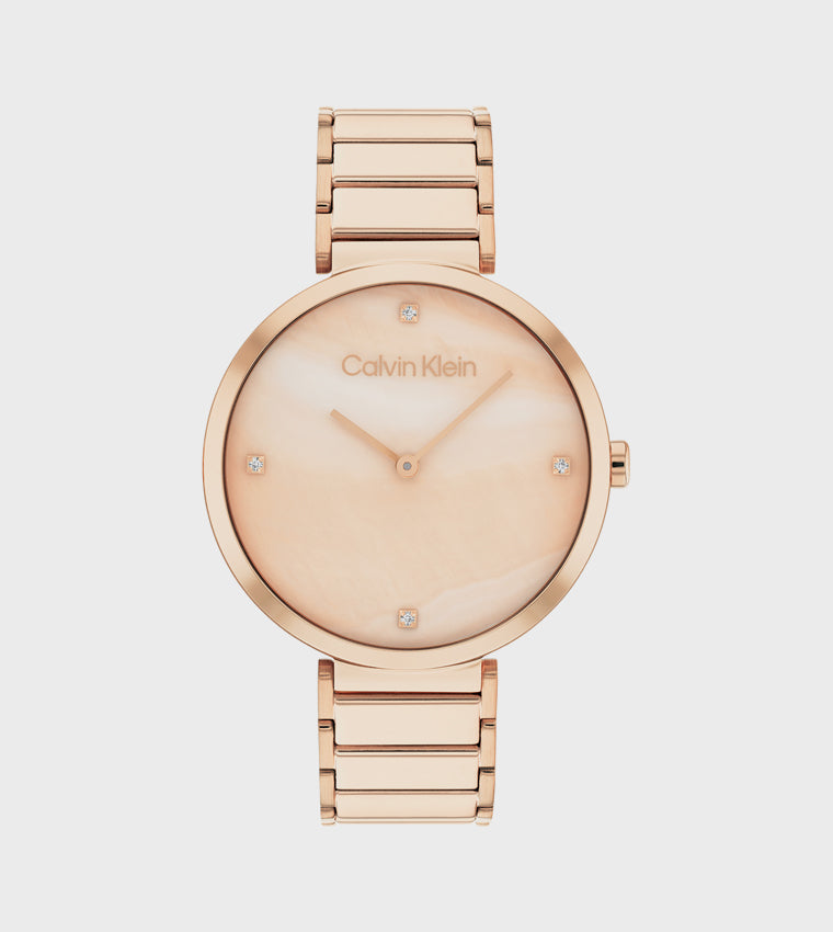 CK Gold Dial Steel Analog Watch