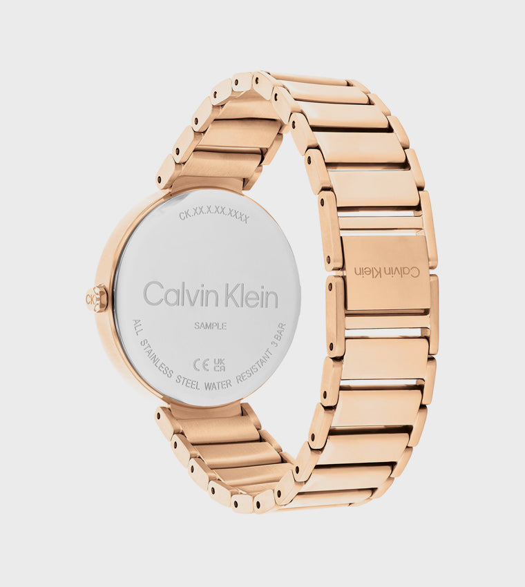 CK Gold Dial Steel Analog Watch