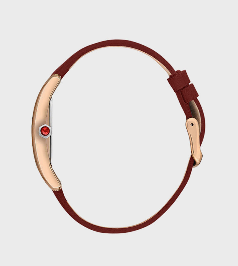 Beverly Hills Polo Club Leather Strap Analog Watch