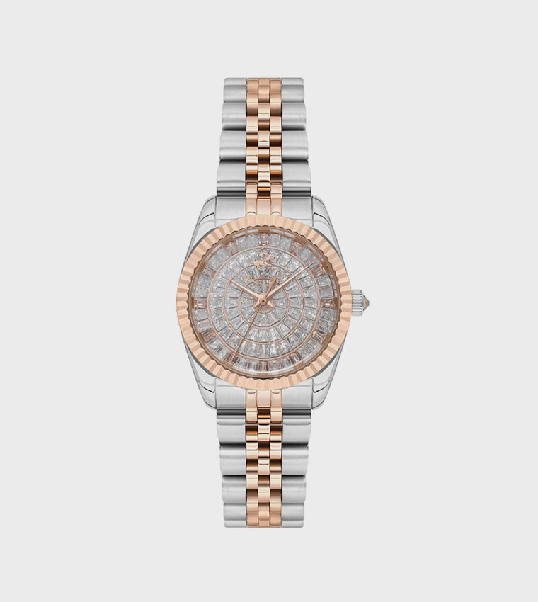 Beverly Hills Polo Club Embellished Metal Strap Analog Watch