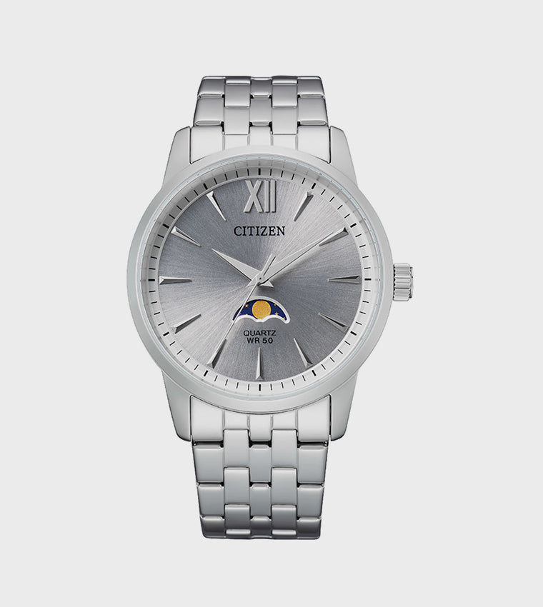 Citizen QUARTZ MOONPHASE Silver Dial Analog Watch
