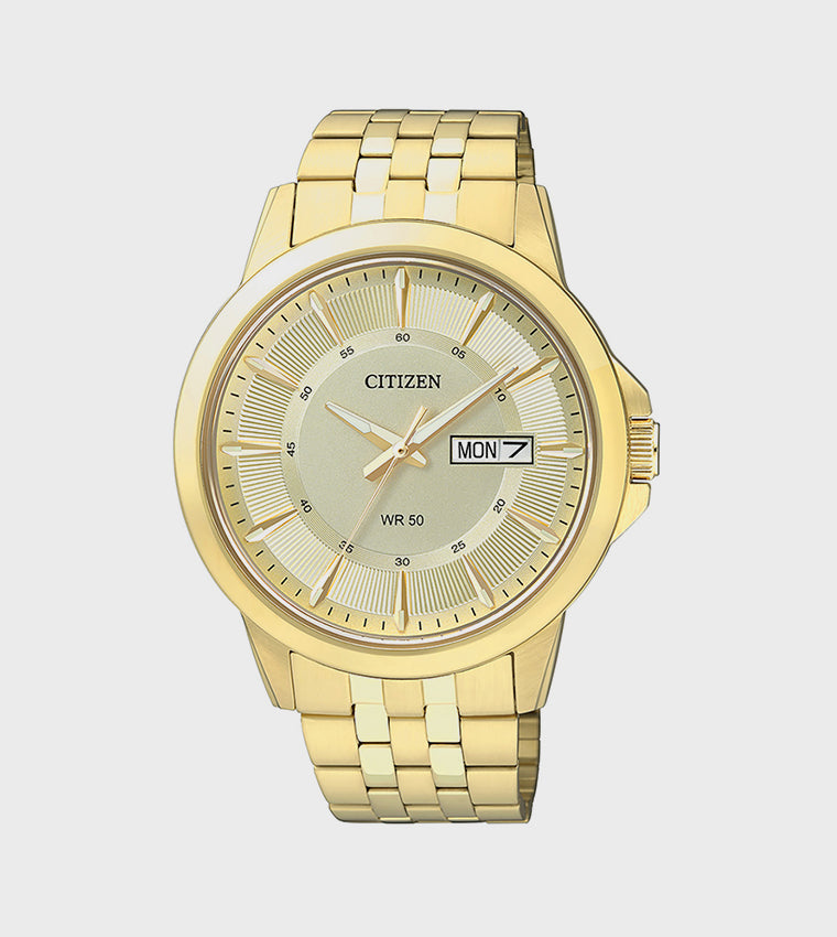 Citizen QUARTZ Beige Dial Analog Watch