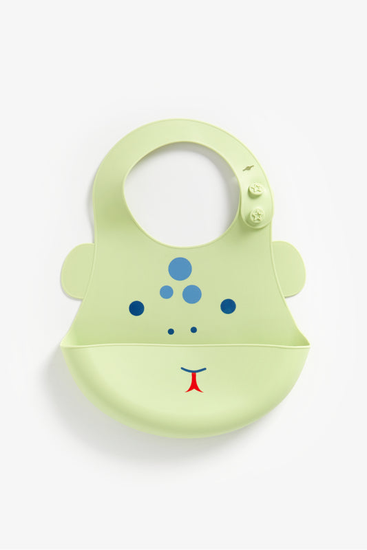 Mothercare Faces Crumb-Catcher Silicone Bibs - 2 Pack