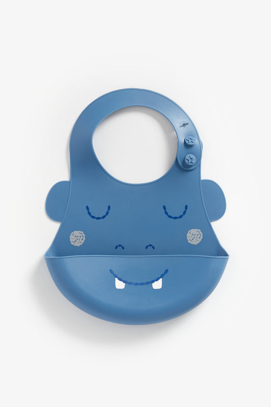 Mothercare Faces Crumb-Catcher Silicone Bibs - 2 Pack