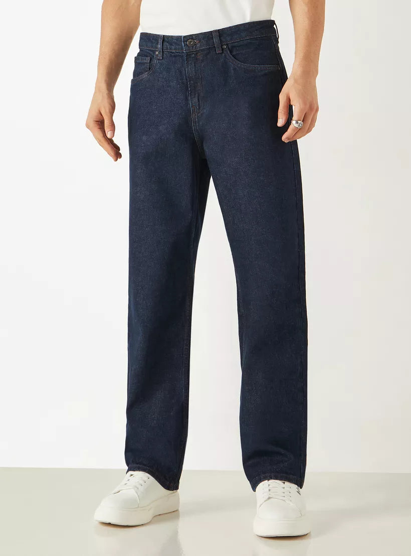 Splash Solid Straight Fit Jeans