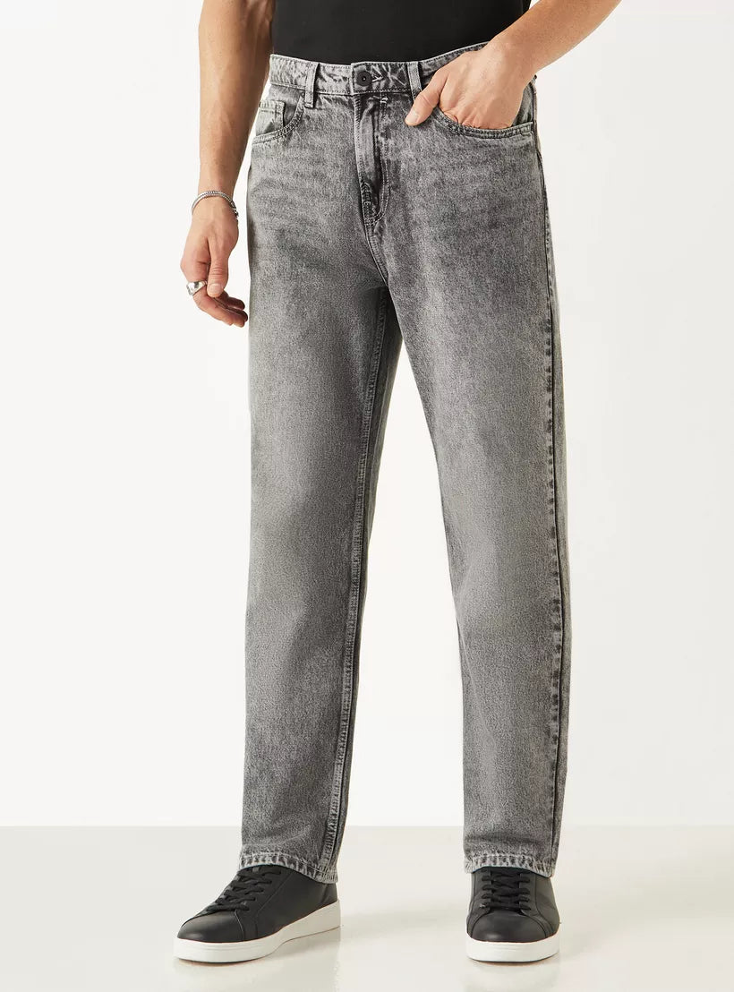 Splash Solid Straight Fit Jeans