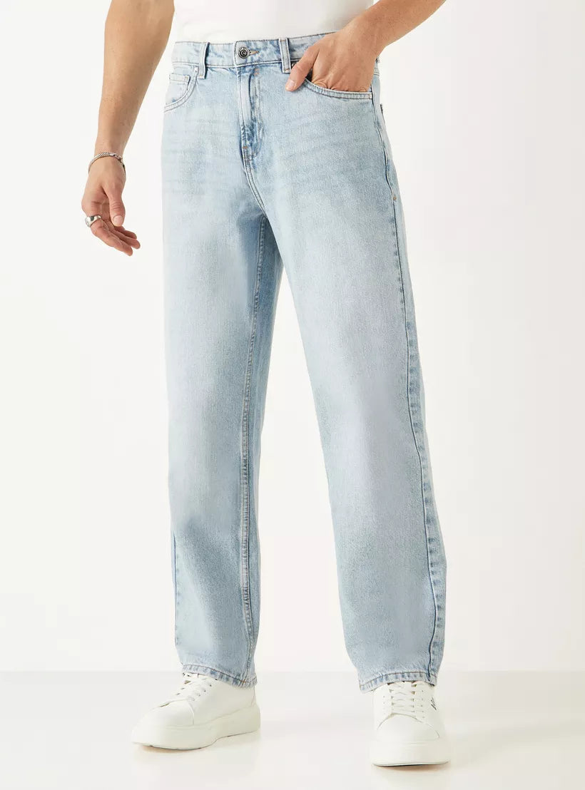 Splash Solid Straight Fit Jeans