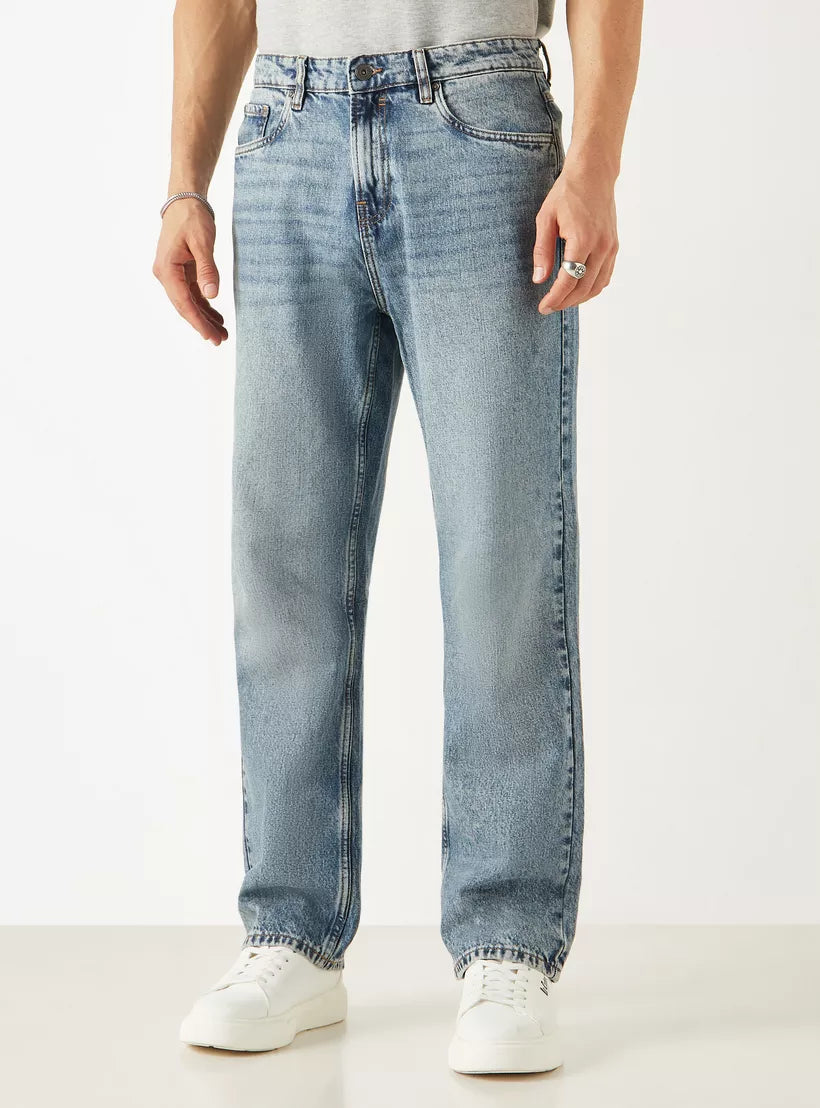 Splash Solid Straight Fit Jeans