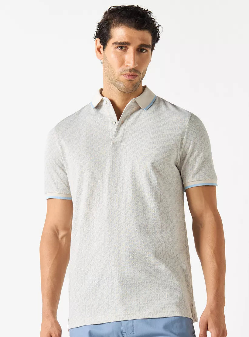 Splash Printed Polo T-shirt