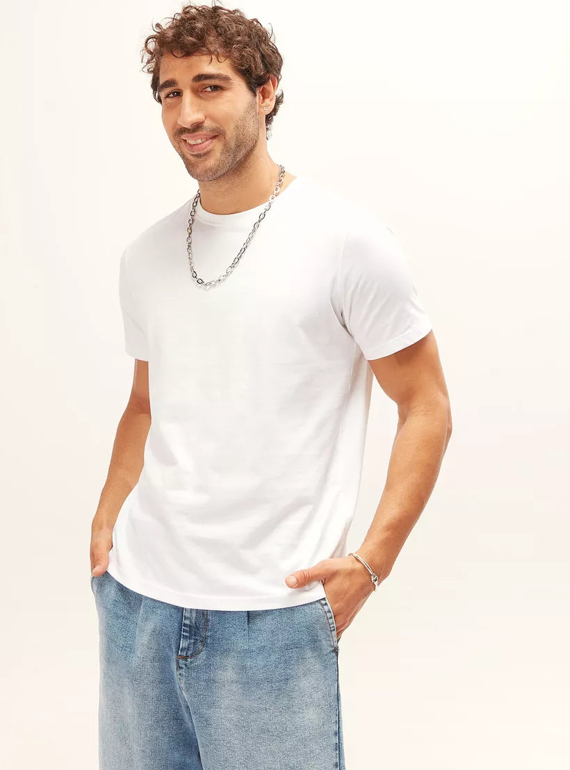 Splash Solid Regular Fit T-shirt