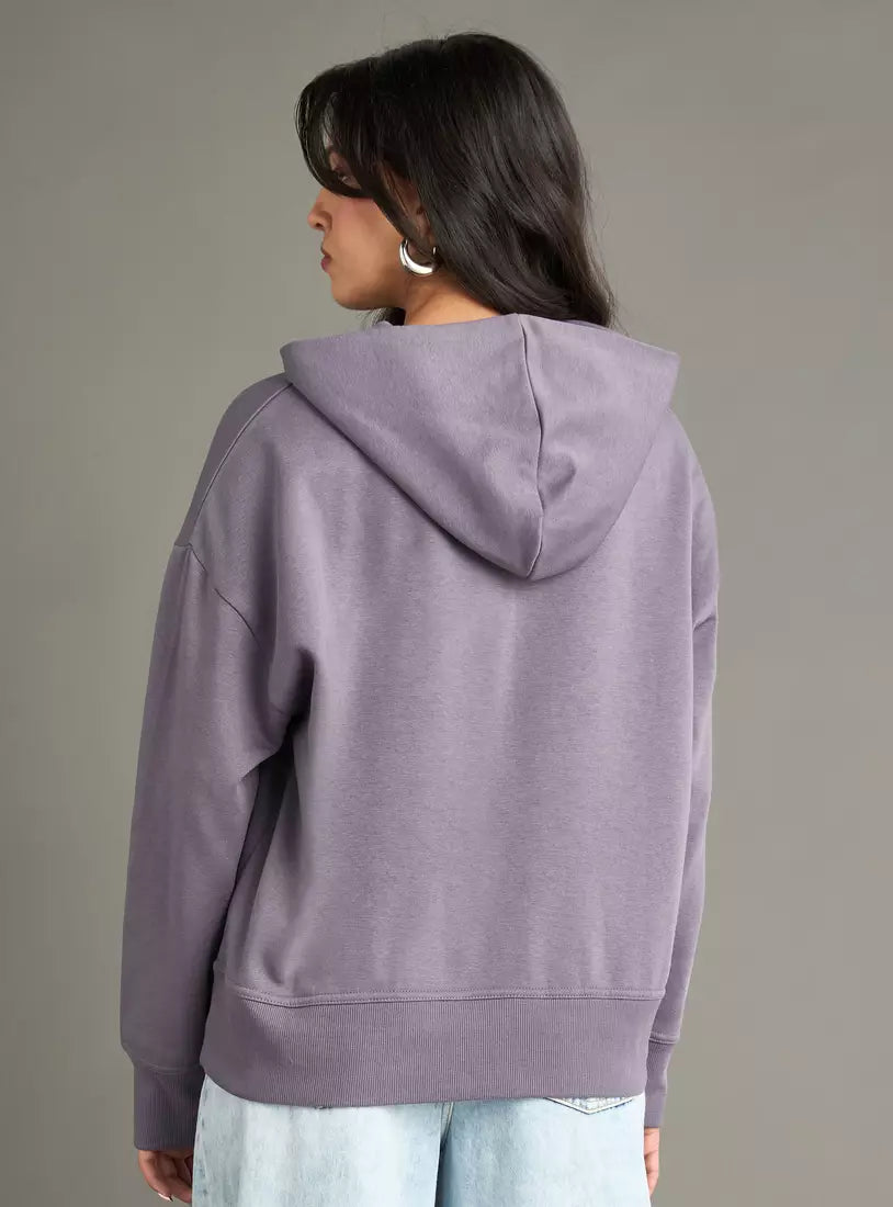 Max Solid Oversized Hooded Sweatshirt