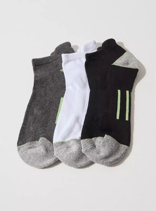 Max Pack of 3 - Printed Half Terry Ankle Length Sports Socks