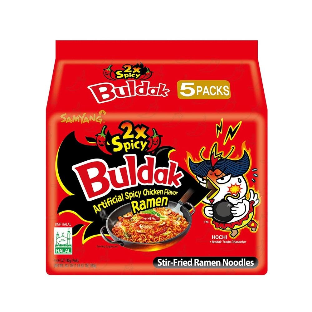 Samyang Buldak 3x Spicy Hot Chicken Flavour Ramen 140g x5