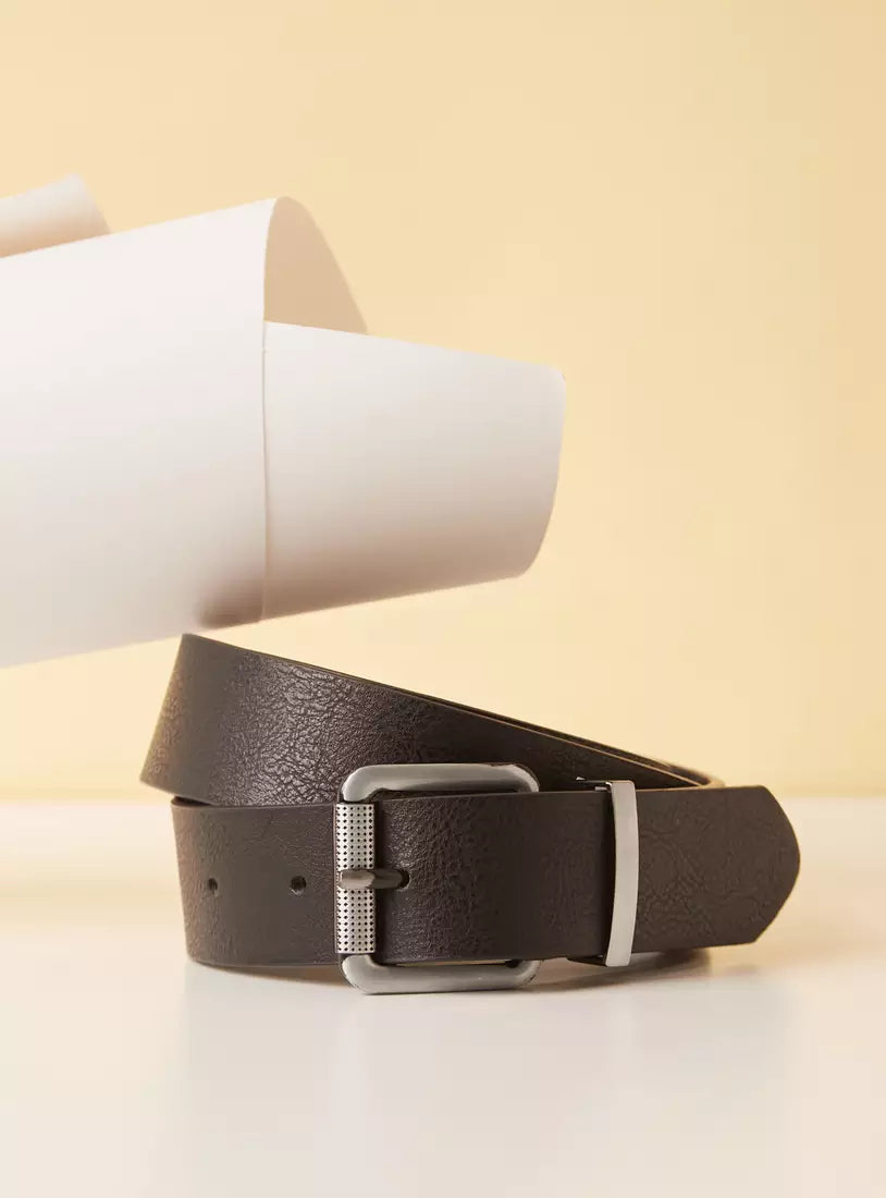Max Textured Belt with Pin Buckle Closure
