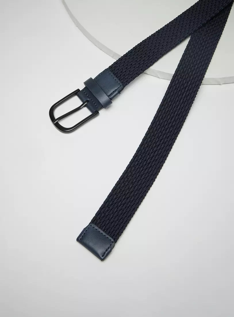 Max Textured Wide Belt with Pin Buckle Closure
