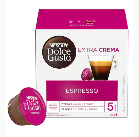 Nescafe Dolce Gusto Espresso Extra Cream Coffee 16 Capsules