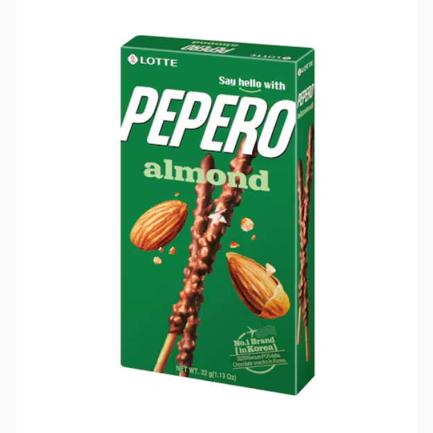 Lotte Pepero Almond And Chocolate Sticks 32g