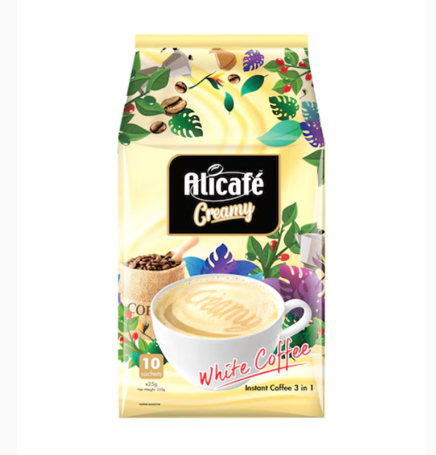 Alicafe Creamy White Coffee 3-in-1 Instant Coffee 25g x10