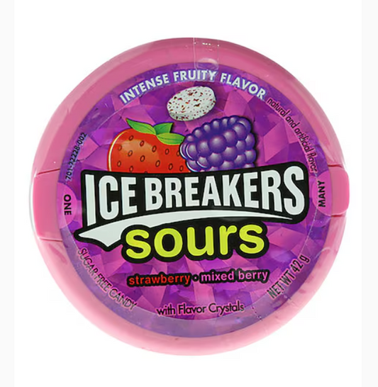 Icebreakers Sours Strawberry And Mixed Berry Candy 42g
