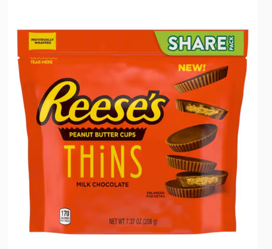 Reeses Peanut Butter Cups Thins Pouch 208g