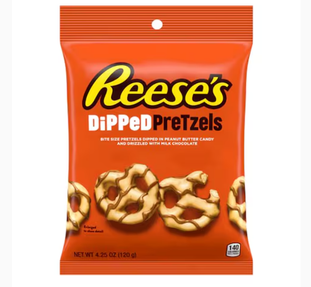 Reese's Milk Chocolate Peanut Butter Dipped Pretzels 120g