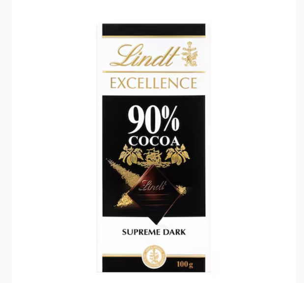 Lindt Excellence 90% Cocoa Supreme Dark Chocolate 100g