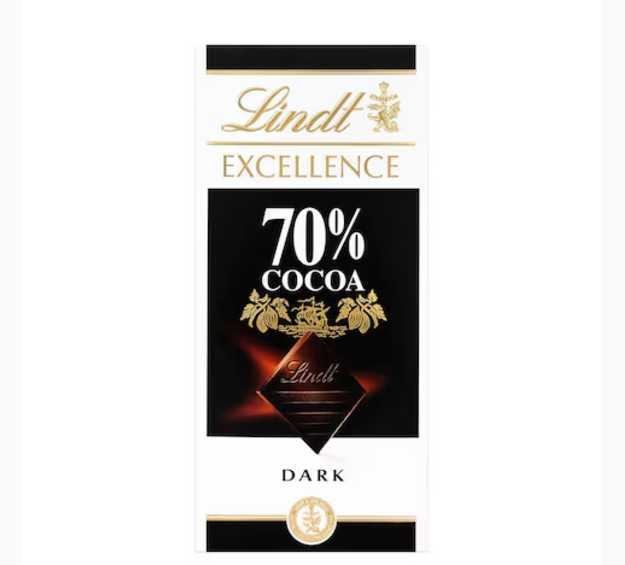 Lindt Excellence 70% Cocoa Dark Chocolate 100g