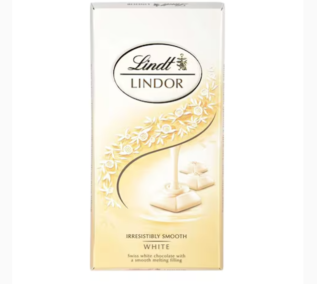 Lindt Lindor Swiss White Chocolate 100g