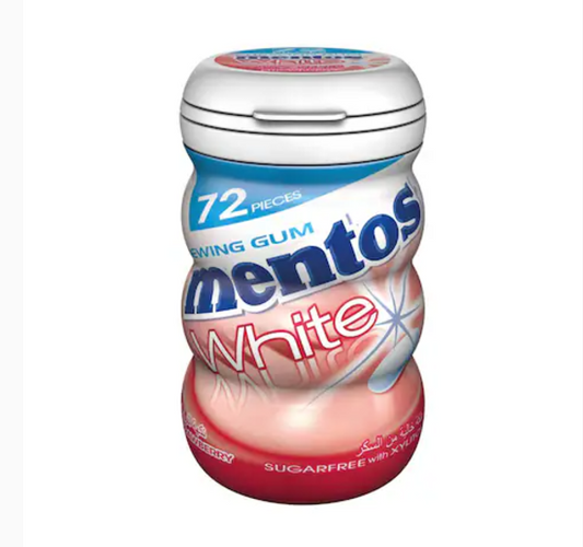 Mentos White Sugar Free Chewing Gum Strawberry Flavour 102.6g