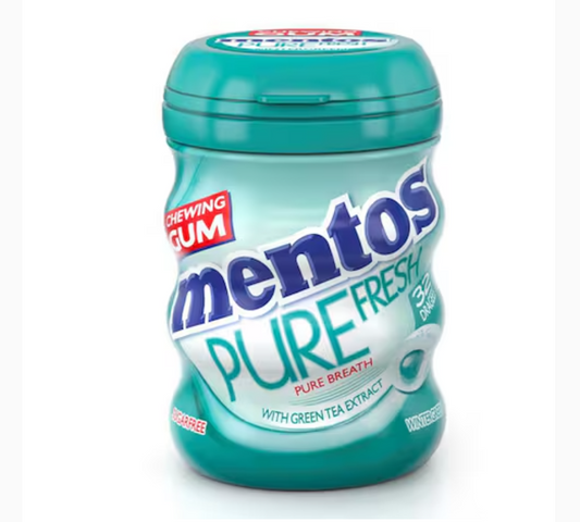 Mentos Pure Fresh Sugar Free Chewing Gum Wintergreen Flavour 56g
