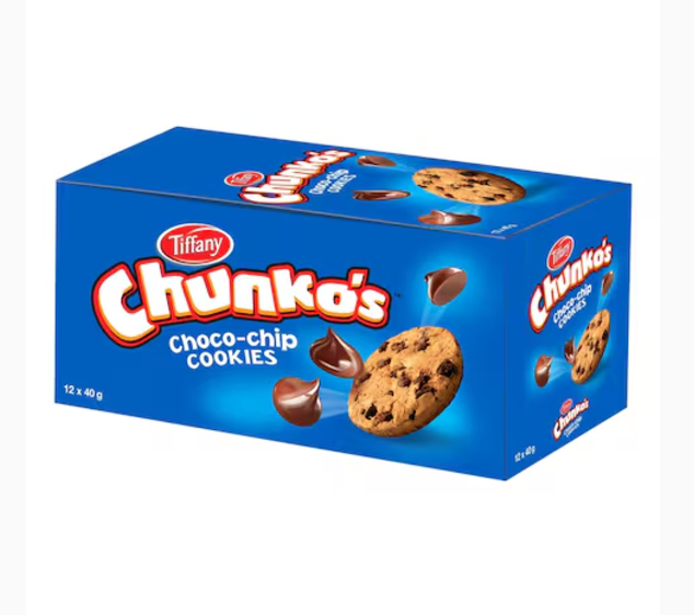 Tiffany Chunkos Choco Cookies 40g x10