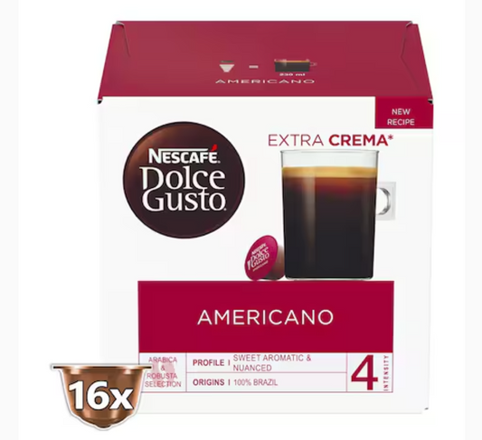 Nescafe Dolce Gusto Cafe Americano Coffee Pods 130g