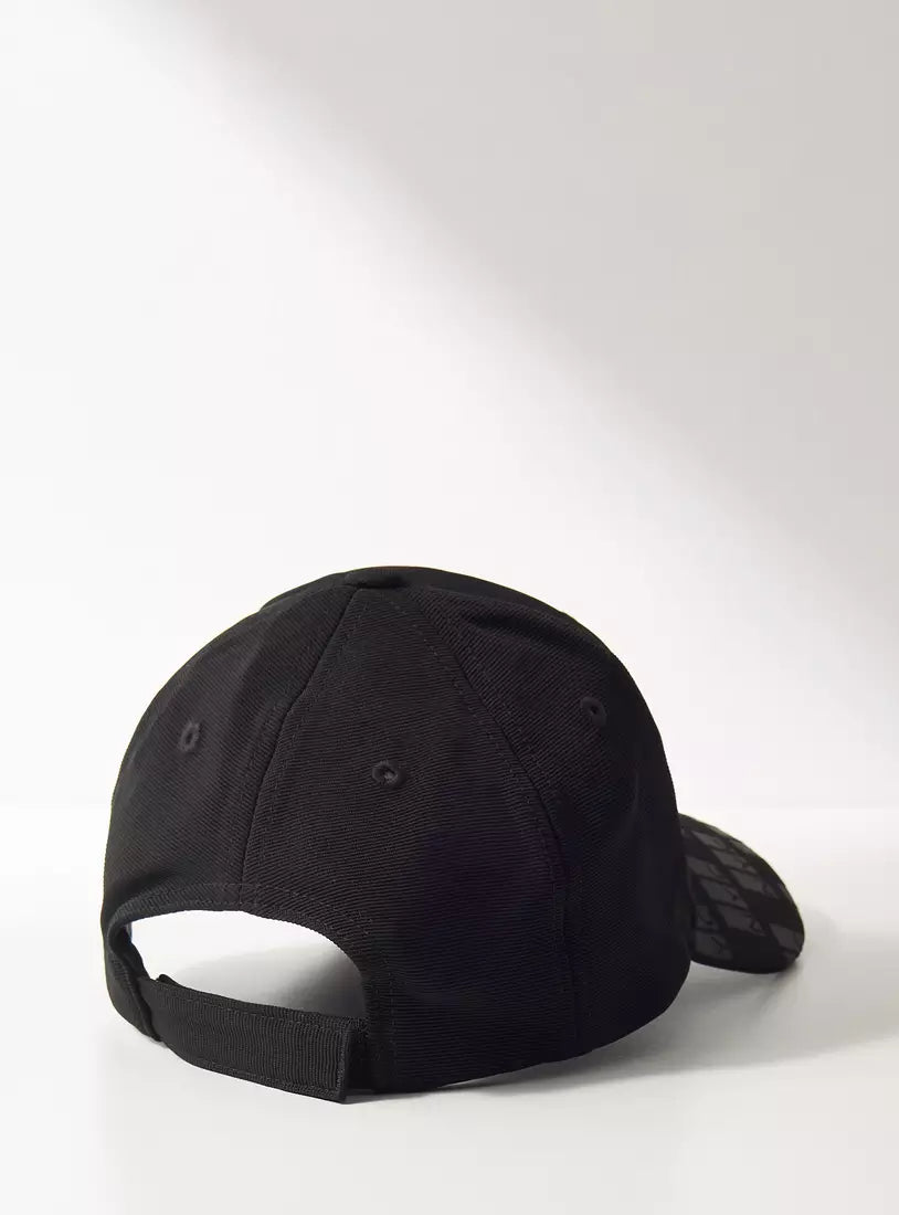 Max Typographic Detail Cap with Hook and Loop Strap Closure