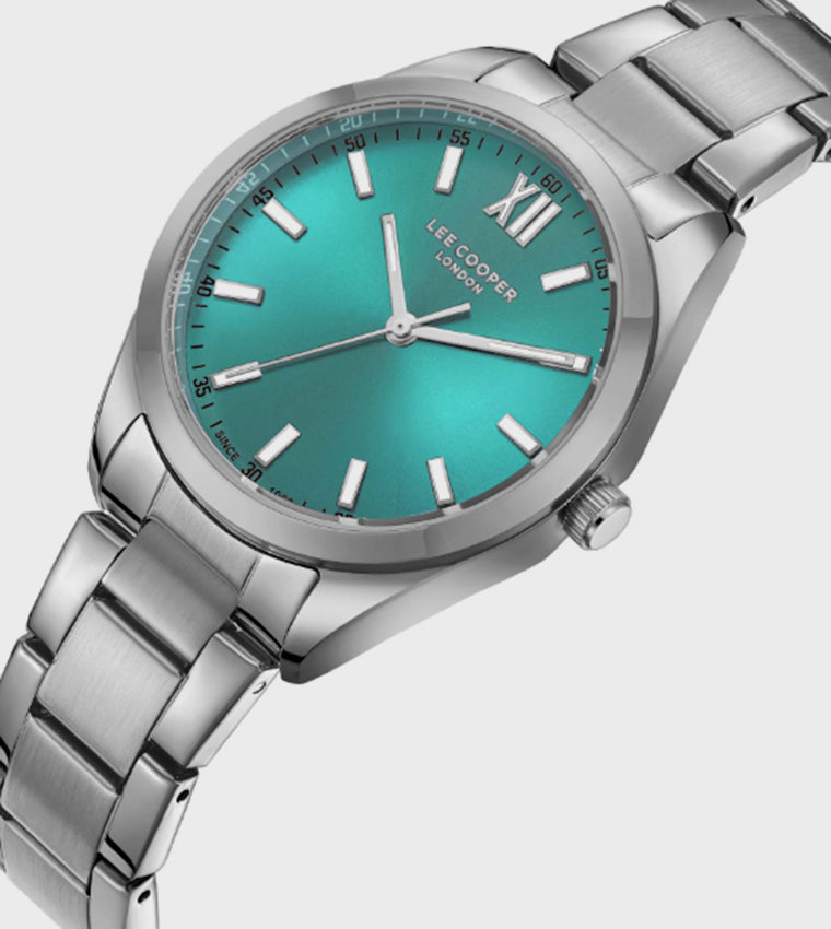 Lee Cooper Turquoise Dial Analog Watch